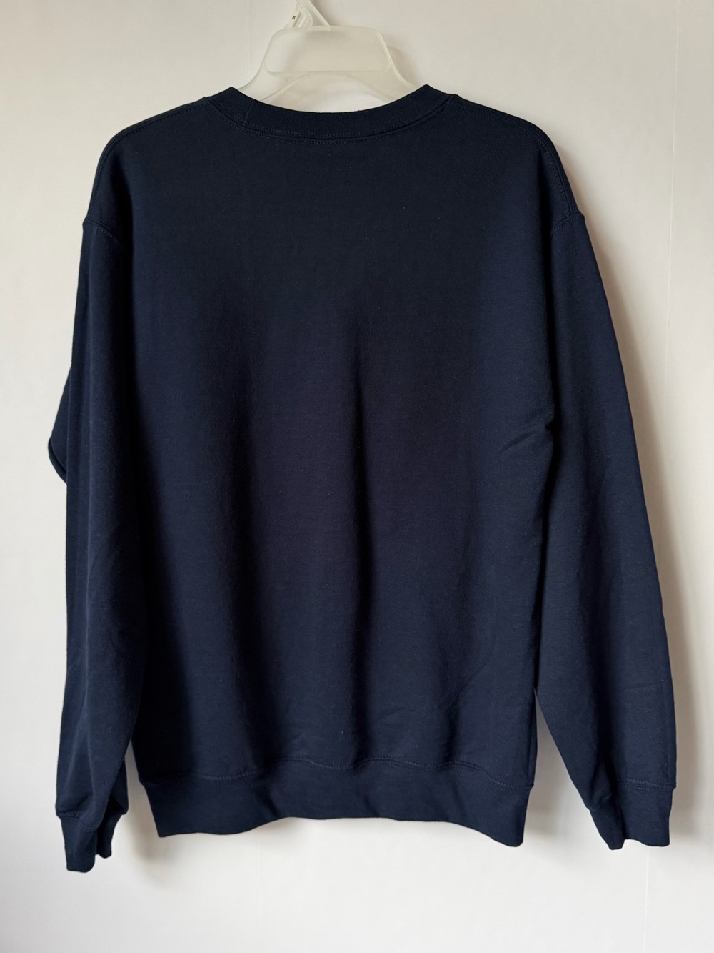 AC/DC Back in Black Graphic Crewneck Sweatshirt Navy Fleece NWT Small Unisex - Picture 2 of 13